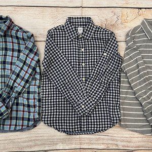 Set of 3 boys size small 3 button-up shirts